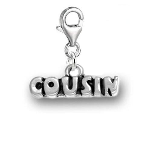 Cousin Clip On For Bracelet Charm Pendant for European Charm Jewelry w Lobster Clasp by