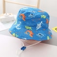 thumbnail image 2 of Sun Hat Toddler Kids Summer Sun Hat Upf 50+ Wide Brim Fisherman Hat for Beach and Outdoor Toddler Boy Sun Hat Blue One Size, 2 of 3
