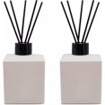 thumbnail image 1 of 2PCS 200ml Reed Glass Diffuser Set，Essential Oil Container,6.7oz Refillable Empty Glass Bottles with Sticks,Diffuser Jars for Home Oil Fragrance Matte White (200ml Square), 1 of 5