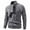 Grey-c, variant on ChaoLingNeng Mens Quarter Zip Sweater with Collar Cable Knit Turtleneck Neck Pullover Sweaters Classic Casual Polo Sweater