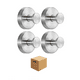 thumbnail image 1 of 4pcs Toallero Baño Con Ventosas Sin Perforaciones Belug Plateado, 1 of 5
