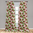 thumbnail image 5 of Ambesonne Nature Curtains, Grape Fruit Harvest, Pair of 28"x95", Fern Green Ruby, 5 of 5
