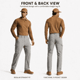 thumbnail image 2 of YAPPO Men's Work Pants, Water-Resistant Stretch Hiking Cargo Pants with 9 Pockets, 2 of 9