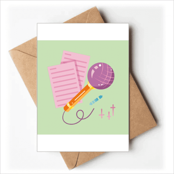 compose song microph greeting cards you are invited invitations