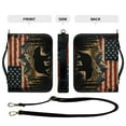 thumbnail image 4 of FORUDESIGNS Bear Mountian American Flag Print Bible Case PU Leather Bible Carrying Case PU Leather Bible Carrier Tote Bag with Zipper Pocket Book Cover Christian Bible Accessories , 2XL, 4 of 7