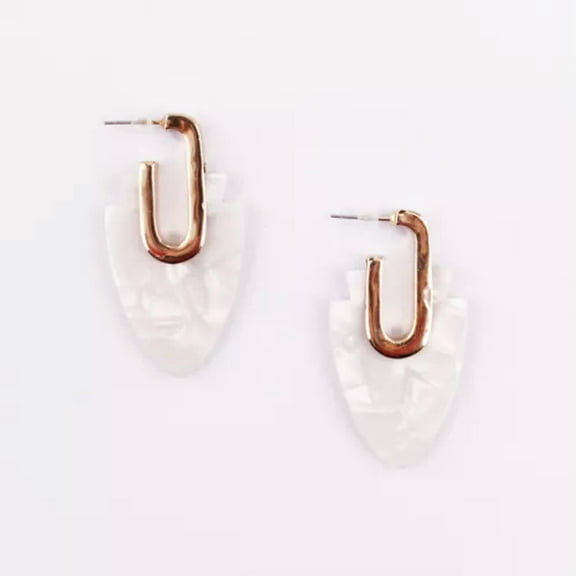 Arrowhead Shape Acrylic Resin Statement Hoop Earrings Women 2019 Spring Jewelry
