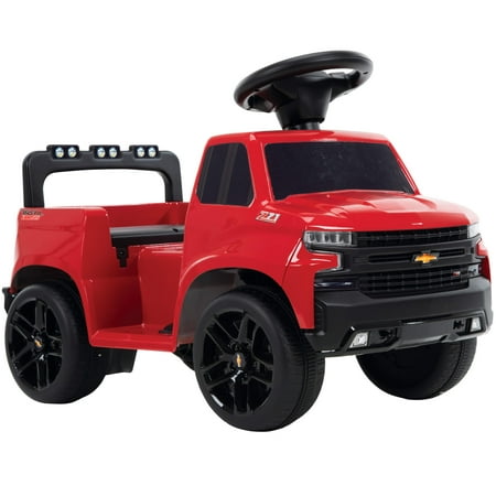 Huffy 6V Chevy Silverado Truck Ride-on Toy Quad for Kids, Red