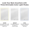 thumbnail image 4 of iHome Travel Mirror with Light and Adjustable Stand, Shatterproof Makeup Mirror with Rechargeable Battery  White, 4 of 6