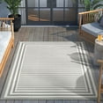 thumbnail image 3 of Well Woven Indoor/Outdoor Area Rug 7'10" x 9'10" Frankie Green Striped Border, 3 of 7