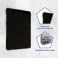 thumbnail image 6 of Rectangular Wall Mirror, Brushed Silver Metal Framed Rounded Corner Bathroom Vanity Mirror, Corner Hangs Farmhouse Mirror for Bathroom, Bedroom, Entryway, Living Room (Horizontal/Vertical), 6 of 9