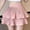 #6Pink, variant on Byworldtasic Womens Solid Color Skirts Women's Mini Skirt Flowy High Waisted Ruffle Hem Short Skirts Cute Boho A-Line Layered Skater Skirt