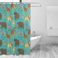 thumbnail image 3 of Zufioo Cute Animals Pattern Shower Curtain 72x72in, Waterproof Curtain for Bathroom-Waterproof, Mildew-proof, Quick-drying,Home Bathroom Supplies-One Size, 3 of 8