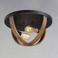 thumbnail image 4 of Maxim 27570APBK 16 in. Compass 2 Light Antique Pecan & Black Flush Mount Ceiling Light, 4 of 5