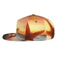 thumbnail image 3 of Fotbe Starfish Sunset Sea Beach Flat Bill Visor Cap Classic Snapback Hat Polyester Foam Trucker Hat Trucker Cap Adjustable Baseball Cap, 3 of 9