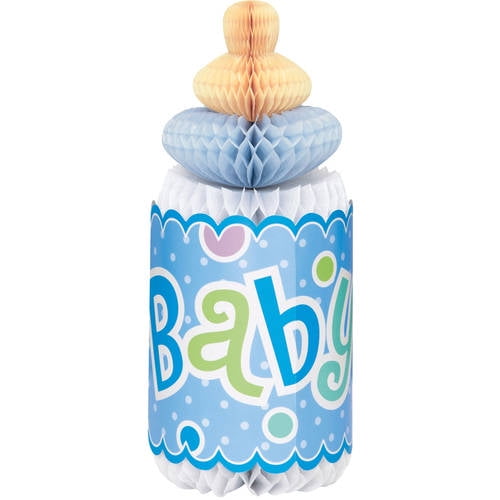 Polka Dot Boy Baby Shower Centerpiece Decoration 12 In Blue 1ct