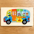 thumbnail image 3 of Linnome Wooden Number Puzzle Educational Math Plaything Logical Thinking Board for Developing Motor Skills, 3 of 5