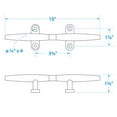 thumbnail image 5 of Seachoice 30271 Stainless Steel 10" Hollow Base Boat Cleat, 5 of 5