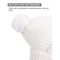 thumbnail image 4 of BadPiggies Womens Winter Beanie Scarf Mask Set, 3-in-1 Cozy Fleece Lined Knit Pompom Hat with Ear Flaps Windproof Neck Warmer (White), 4 of 6