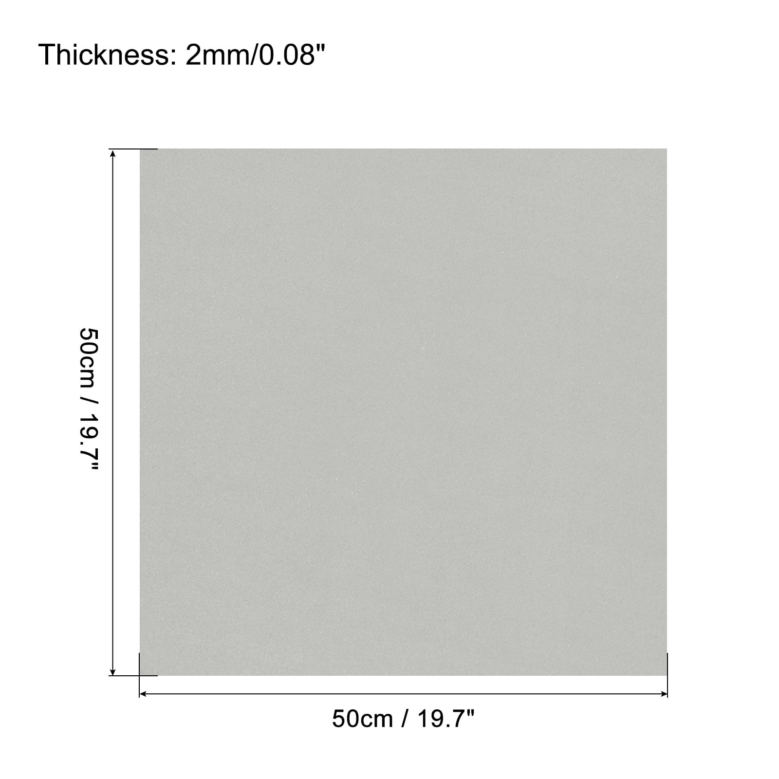Uxcell EVA Foam Sheets Grey 19.7 Inch x 19.7 Inch 2mm Thick Crafts Foam Sheets for Costumes, Arts and Crafts Projects Pack of 5