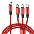 thumbnail image 2 of Cables de datos tipo C de uno a tres, cable de carga tres en uno, cable de carga rápida para automóvil PD de uno a tres, 2 of 4