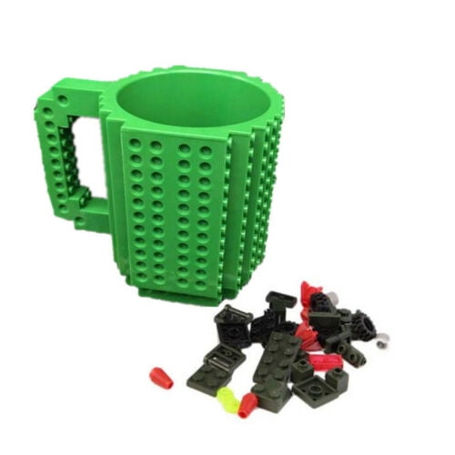 DIY Build-on Brick Puzzle Mug Coffee Tea Drink Cup Block Gift For Lego Fans New 