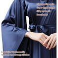 thumbnail image 6 of YAOLAN Women's Silk Kimono Long Robe Satin Bridesmaid Wedding Sleepwear Plus Size, 6 of 10