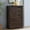 Espresso Brown-5Drawer, variant on BOSHIRO 4-Drawer Double Sliding Barn Door Dresser, Espresso Brown, Farmhouse Wide Chest for Bedroom and Living Room