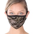 thumbnail image 1 of Camouflage Print Fashion Washable Adults Unisex One Size Face Covering Mask - Army Camouflage, 1 of 3