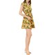 thumbnail image 4 of Vestido con cinturón de flores cruzado en V para mujer Chic Inspire, mangas de pétalo, color amarillo-floral, 4 of 6