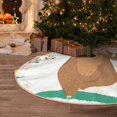 thumbnail image 5 of Fotbe Cute Sloth In Yoga Pose Tree Pattern Christmas Tree Skirt, Tree Skirts Plush Christmas Decorations, Christmas Tree Skirts Xmas Decorations Holiday Party Decor-48", 5 of 6