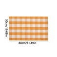 thumbnail image 3 of Orange and White Gingham Area Rug â 19.7"x31.5" Soft Velvet Floor Mat Non- Rubber Backing Machine Washable Accent Rug for Entryway Kitchen & Bedroom Orange, 3 of 7