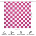 thumbnail image 6 of Checkered Shower Curtain, Hot Pink Shower Curtains for Bathroom, Cute Retro Checkerboard Shower Curtain Vintage Aesthetic, Machine Washable Fabric Shower Curtain, 72''''x72'''', 6 of 6