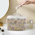 thumbnail image 1 of Women's Travel Bag Rainproof Cosmetic Bag Cute Rhombus Pattern Esthetic Cosmetic Bag Portable Multi Functional Storage Bag, 1 of 6