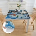 thumbnail image 2 of nygtbtfer Tree Christmas Fitted Tablecloth with , Fitted Table Cloth, Washable Wipeable Indoor Outdoor Table Cover for Party Kitchen Dinner Fits Table white, 2 of 7