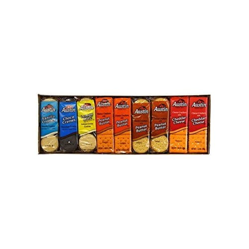 Austin Cookies and Crackers Variety Pack, 45 Count Pack of 5