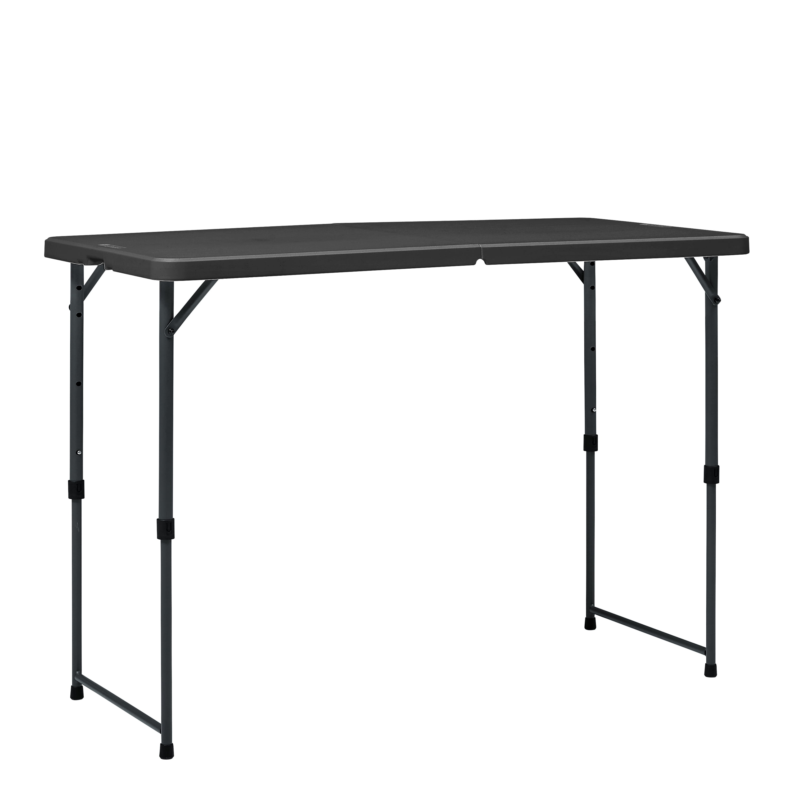 Mainstays 4' Adjustable Height Centerfold Folding Table, Black
