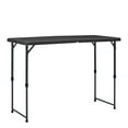 thumbnail image 5 of Mainstays 4 Foot Adjustable Height Folding Plastic Table, Black, 5 of 12