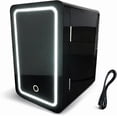 thumbnail image 1 of Mini Refrigerador Bluelander con Espejo LED, Capacidad de 4L, Estante Extraíble, Negro, 1 of 5