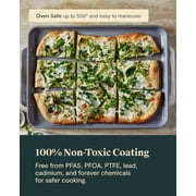 Caraway Non-Stick Ceramic Baking Sheet Duo - Naturally Slick Ceramic Coating - 18 x 13 Large & 15 x 10 Medium - Sage