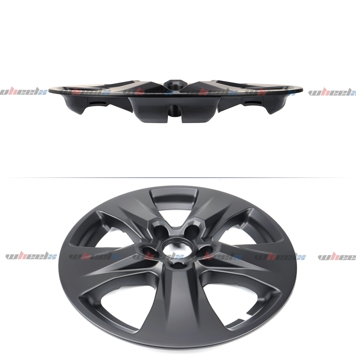 17 inch Hubcap Wheel Skin Covers Compatible with 2019-2025 Toyota RAV4 XLE Hybrid XLE, Durable ABS Plastic Tire Rim Covers (Set of 4), Standard Wheels - Snap On Replacement (Matte Black)