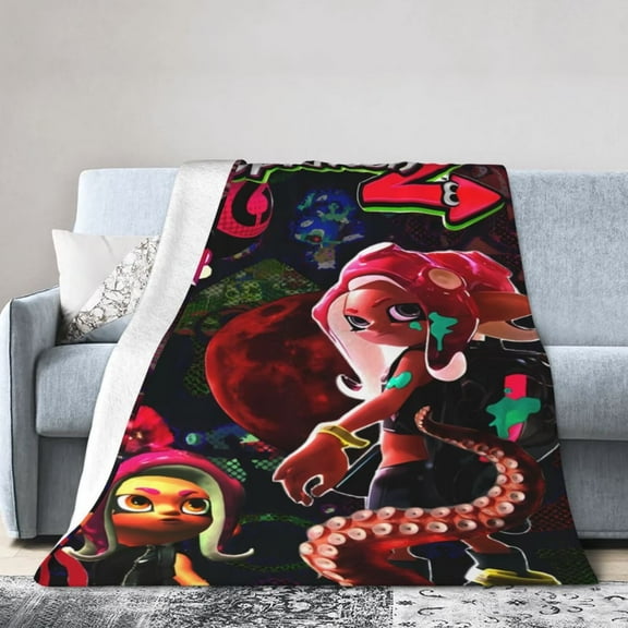 Splatoon Blanket Soft Cozy Flannel Warm Throw Blanket Unique Gifts Room Decor Blanket 40"x30"