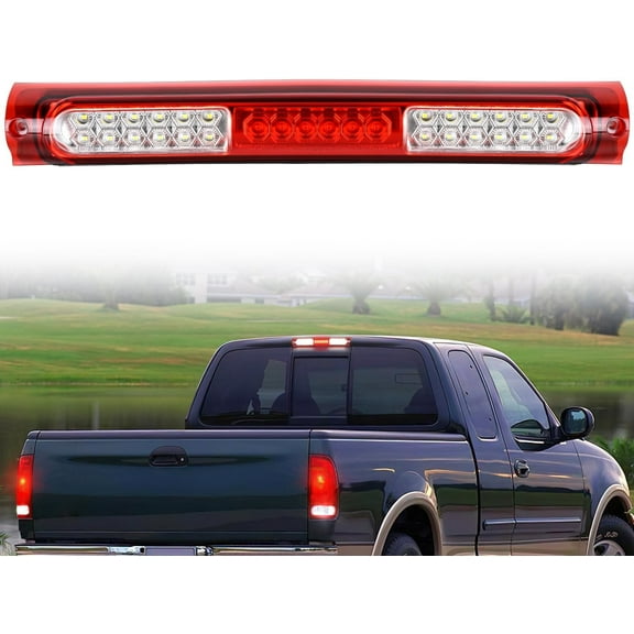 Nilight Third Brake Light Tail High Mount 3rd Stop Cargo Reverse Lights Red Lens Compatible with Ford F150 1997 1998 1999 2000 2001 2002 2003 F-150 Heritage 2004 Pickup Truck Rear Cab Lamp