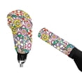 thumbnail image 4 of Renewold Neoprene Auto Handbrake Cover Gear Shift Knob Cover Set Car Interior Decor Accessories, Hippie Flower Colorful, 4 of 7