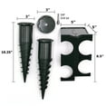 thumbnail image 2 of Ground Spike Set of 2 & Torches Wall Storage Kit, Black, 2 of 6