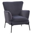 thumbnail image 1 of CorLiving Eliana Modern Wide Velvet Upholstered Indoor Wingback Accent Chair, 1 of 9