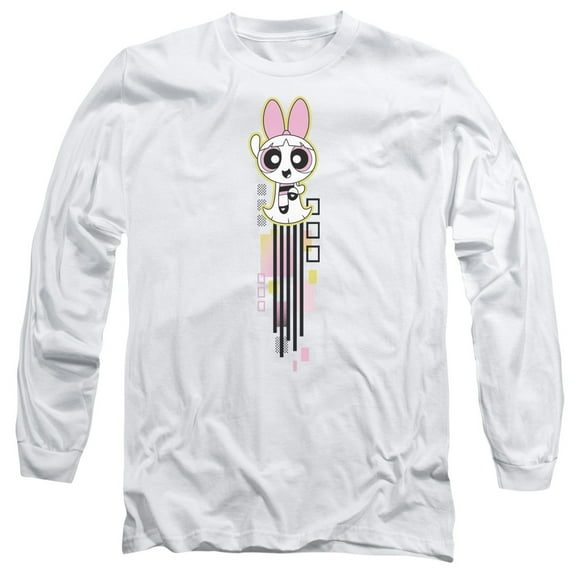 Powerpuff Girls Blossom Streak Long Sleeve Adult 18/1 T-Shirt White