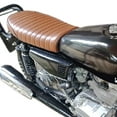thumbnail image 2 of ZNNT Motorcycle Seat Anti-Slip Comfortable Seating Faux Leather Retro Motorcycle Cafe Racer Seat with Mounting Brackets for Honda CG125, 2 of 7