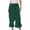Dark Green, variant on Bloomers for Women Elastic High Waist Casual Y2k Lace Ruffle Hem Cropped Bloomer Pants Pajama Bottoms Loungewear