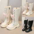 thumbnail image 6 of lnmuld Boots for Girls Stylish Autumn Girls Casual Boots Flat Thick Sole Non Durable PU Leather Comfortable Footwear for Kids Size:10.5-11 Years, 6 of 9