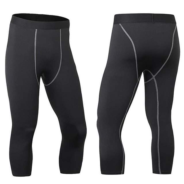 Weiqiqre Gym Shorts Men Compression Pants Athletic Compression Leggings Sports Tights Fit Running Base Layer Workout Basketball Gym